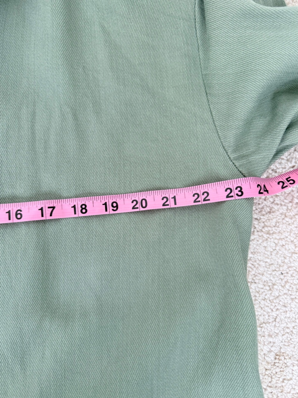 Zara Sage Green Utility Denim Jacket with Front Pockets - Picture 8 of 10